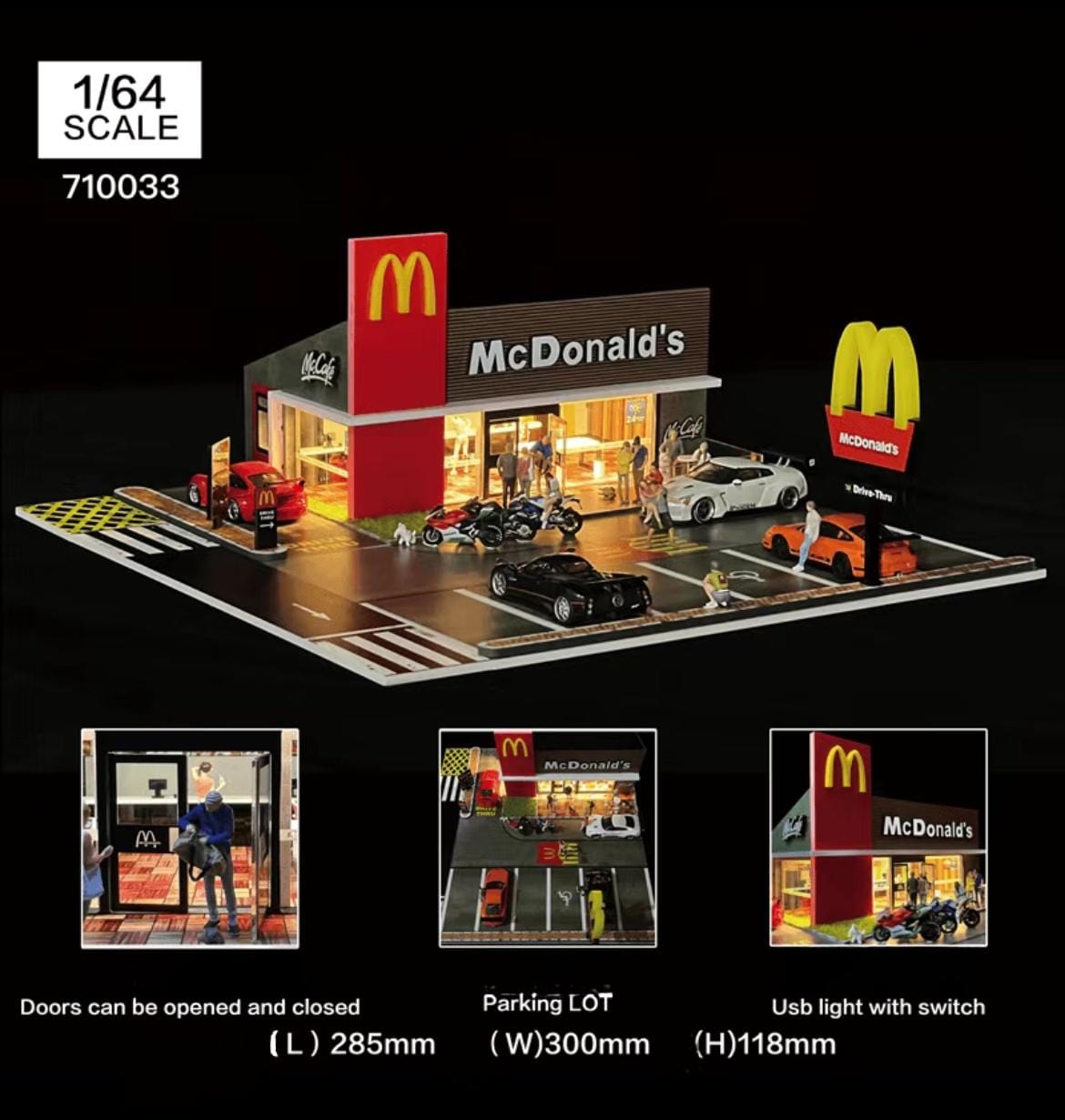 McDonald's American Fast Food Drive Thru diorama G-Fans 1/64 scale