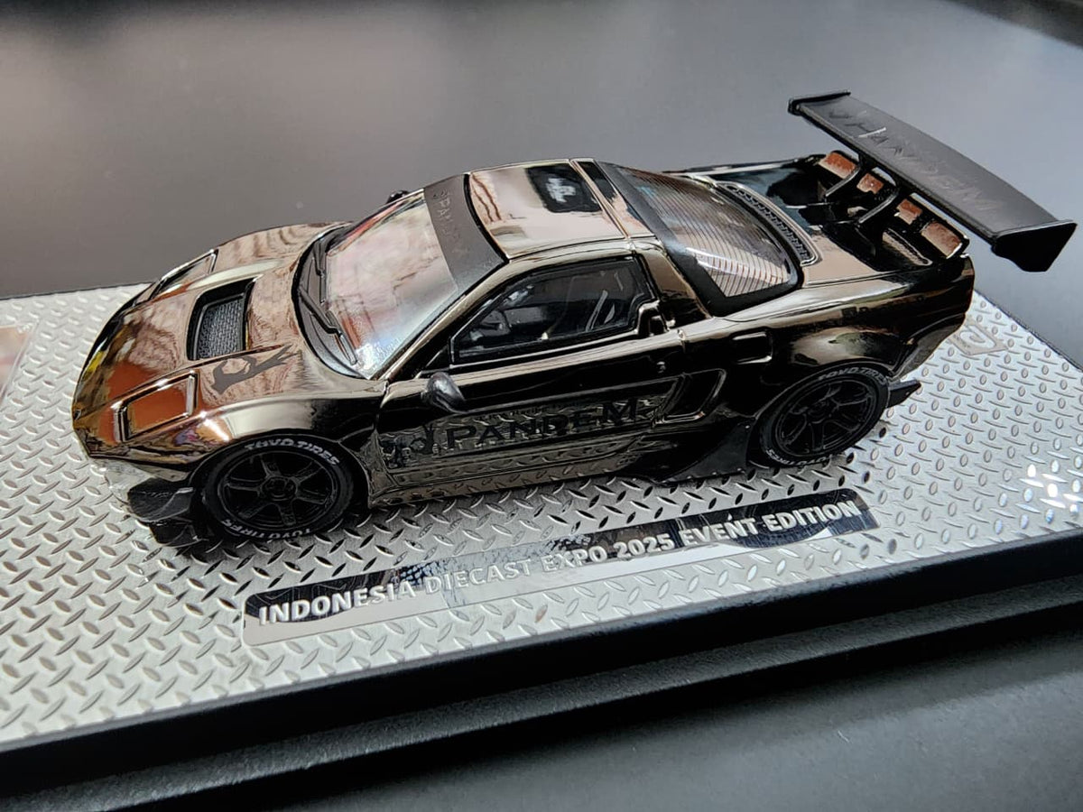 Chase Honda NSX NA1 Rocket Bunny Black Chrome IDE 2025 Exclusive Event Model Inno64