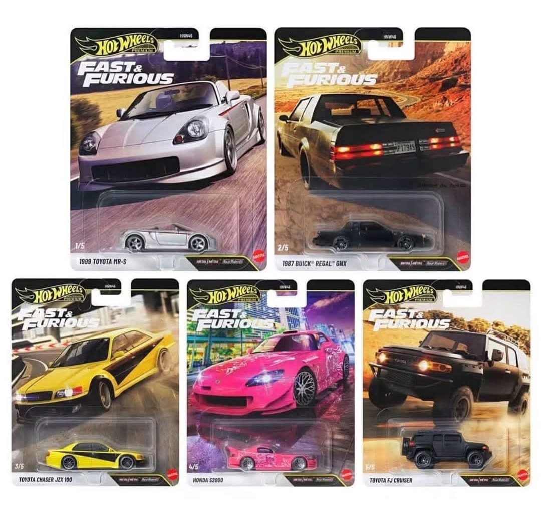 (PRE-ORDER) Fast & Furious 25Th Anniversary Premium S Assortment 10x Car Set Hot Wheels 1:64 HNW46-956S