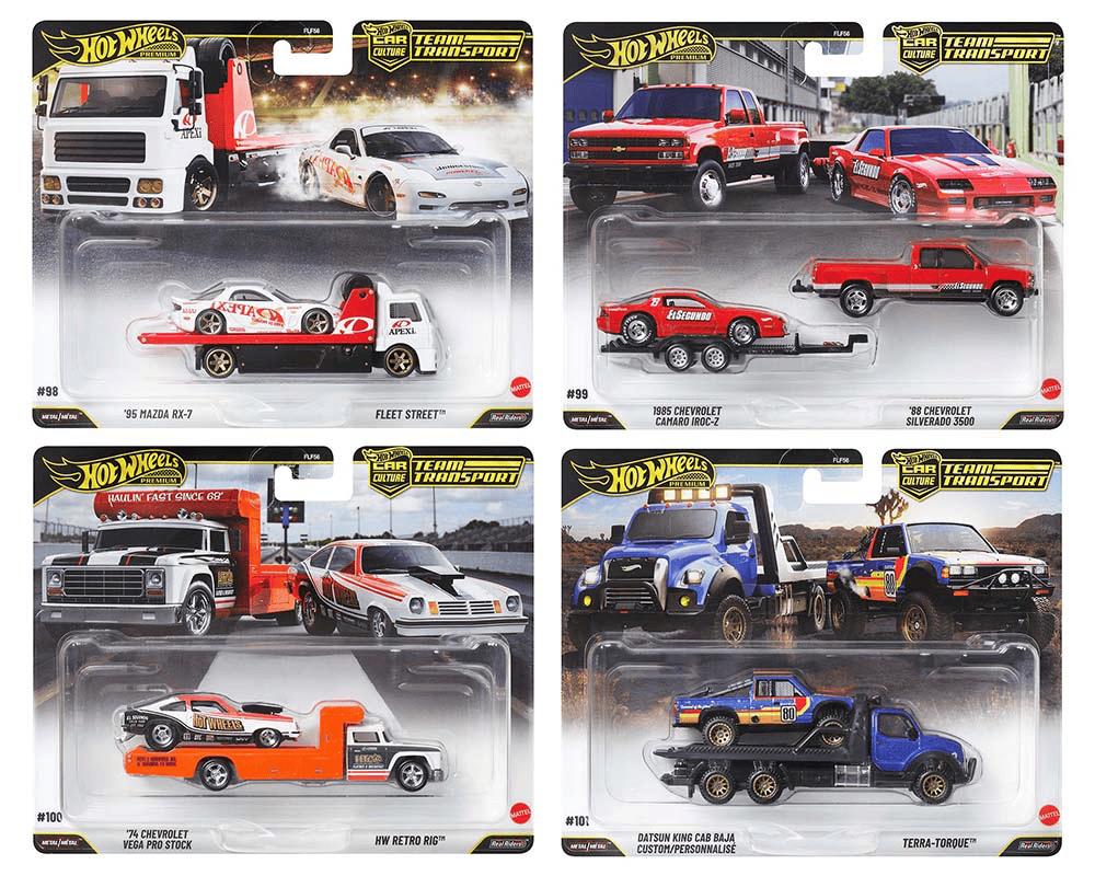 (PRE-ORDER) Team Transport 2027 Case 4x Car Assortment Hot Wheels