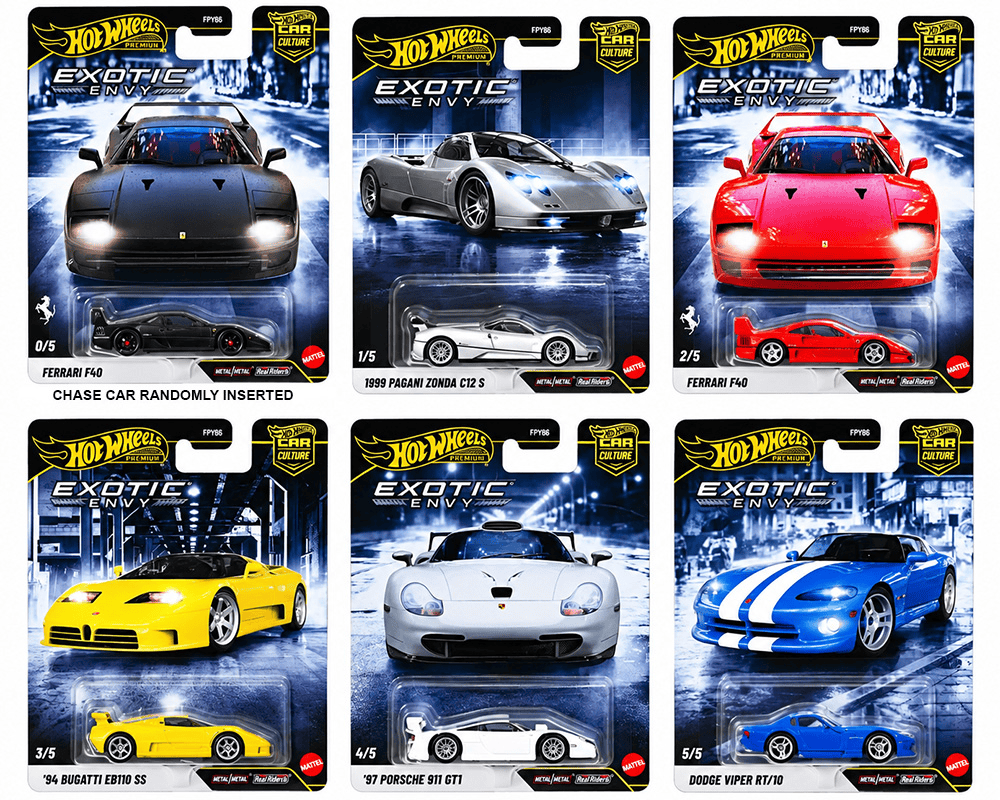 Exotic Envy Hot Wheels Car Culture 2027 B Assortment 1/64 scale Case of 10x cars  Pre-order FPY86-962B