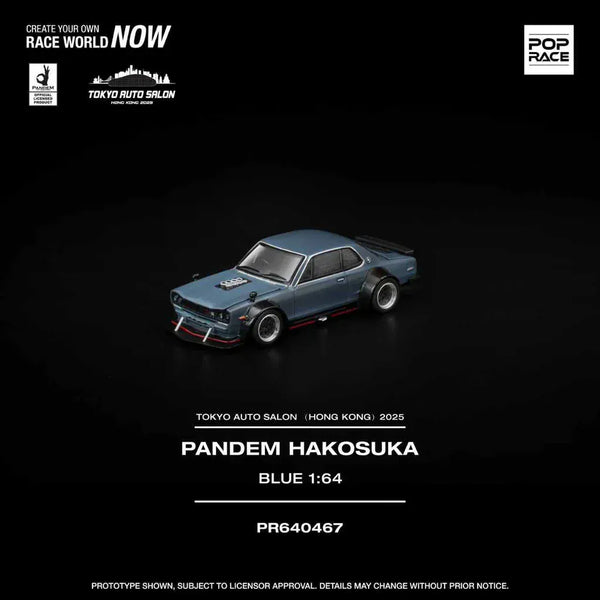 Nissan Pandem Hakosuka BLUE TASHK 2025 Exclusive Model Pop Race 1/64