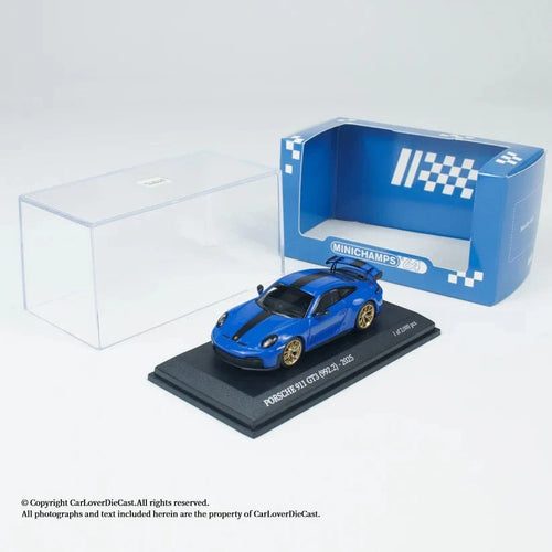 Porsche 911 992.2 GT3 2025 Blue Weissach Package Minichamps 1:64