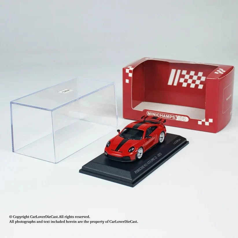 ザジ様チャレンジ Porsche 911 992.2 GT3 2025 Red Weissach Package Minichamps 1:64