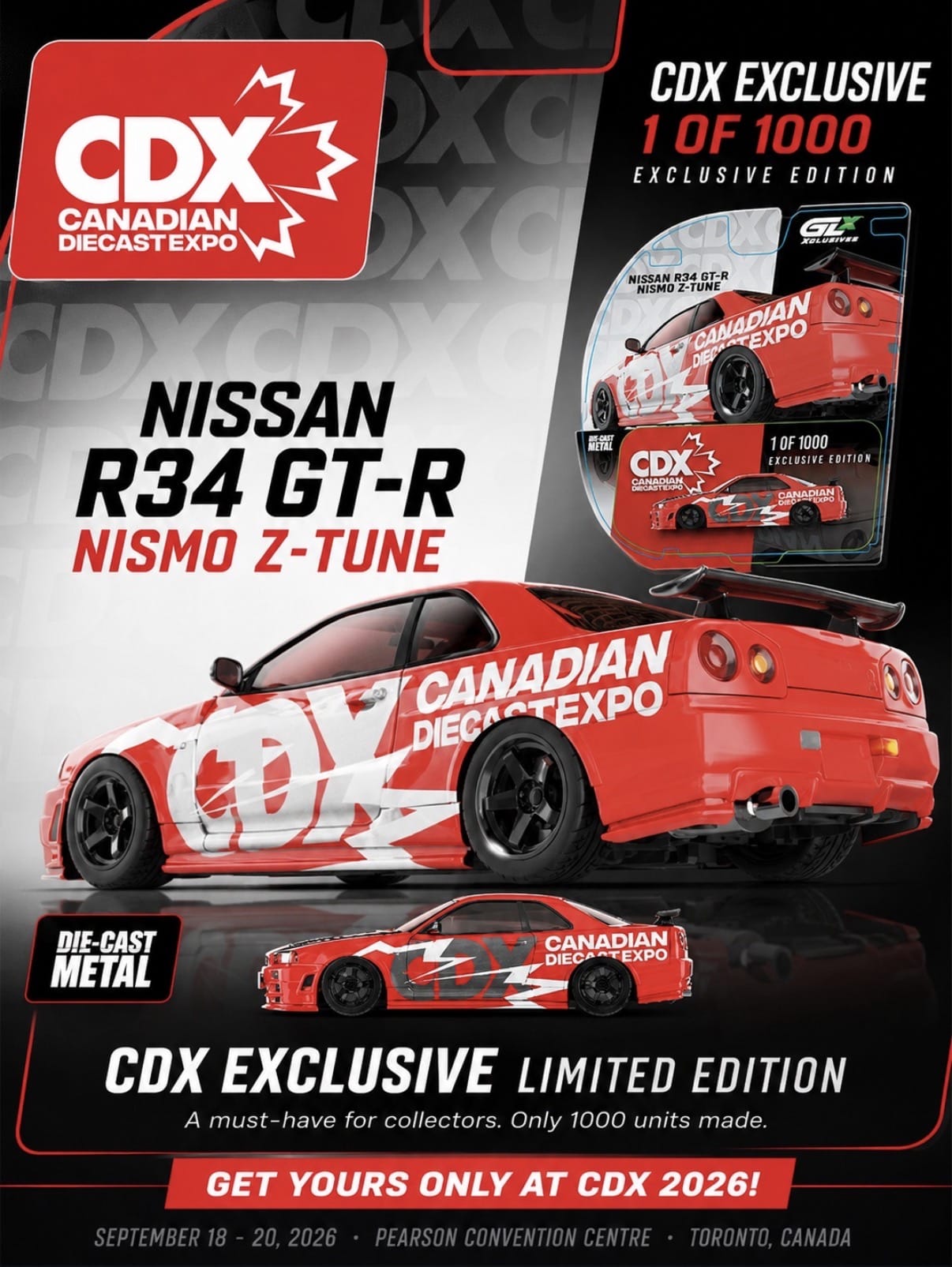 Nissan Skyline GT-R R34 CDX (limited to 1000 made) Base | CDX 1:64