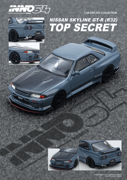 Ignition model TOP SECRET GT-R32 ステルスグレー Top Secret R32 GT-R Stealth Grey Inno64 – Hanz Driven
