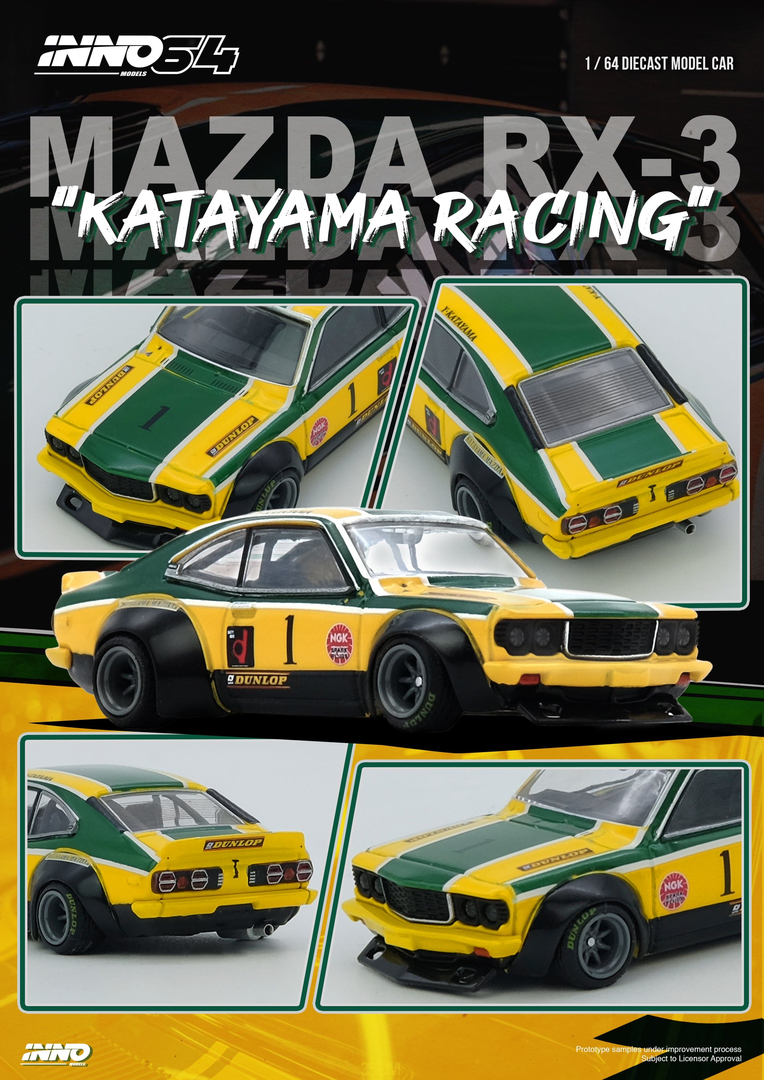 Mazda RX3 Savanna Katayama Racing Inno64 1/64 scale – Hanz Driven