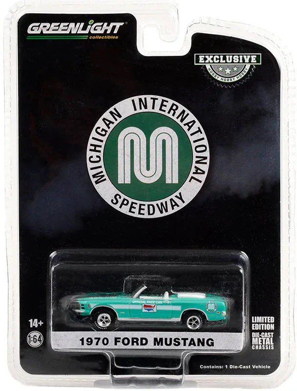 1970 Ford Mustang Mach 1 428 Cobra Jet Convertible Michigan International Raceway Official Pace Car Hobby Exclusive Greenlight 1:64 scale (Copy) 30364