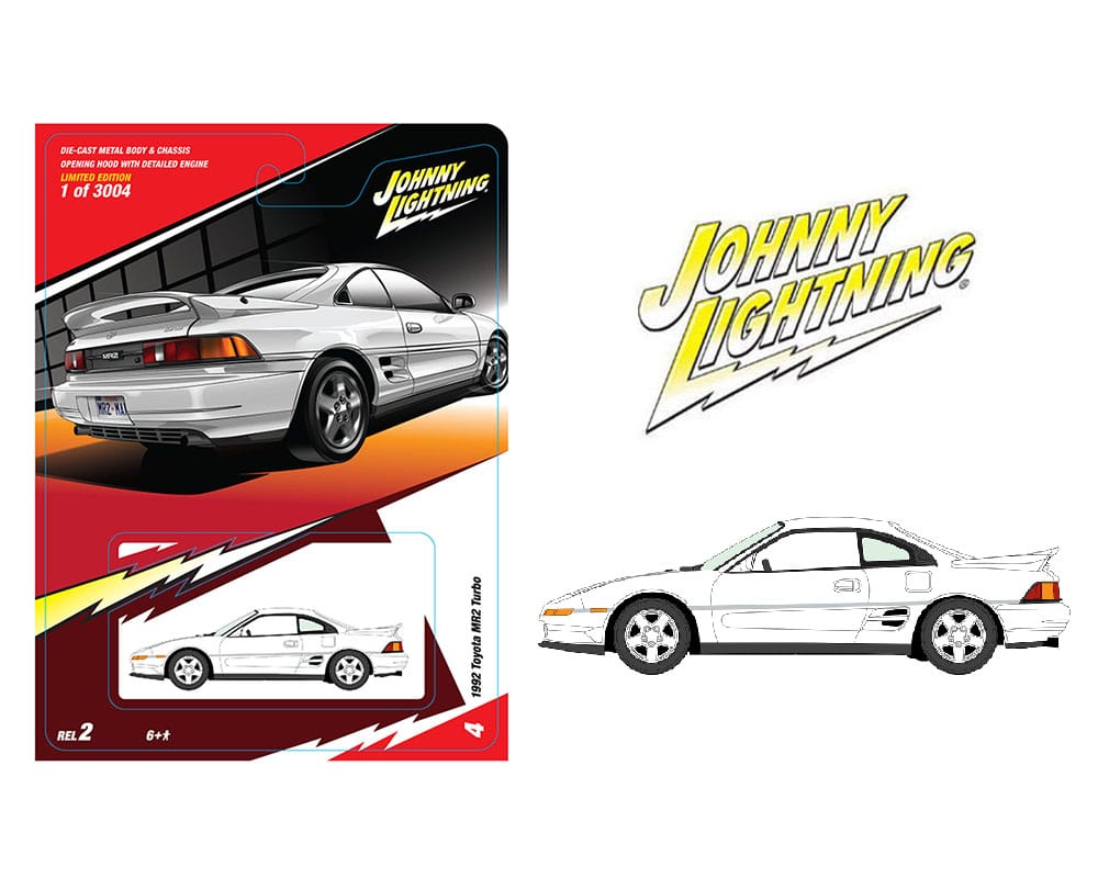 Johnny Lightning 1992 Toyota MR2 Super White 1/64 JLSP473-24