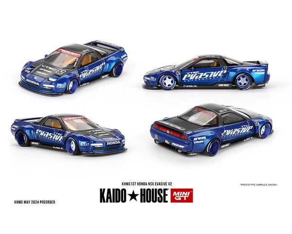 Honda NSX Evasive V2 Blue Kaido House Mini GT 1/64 scale KHMG137