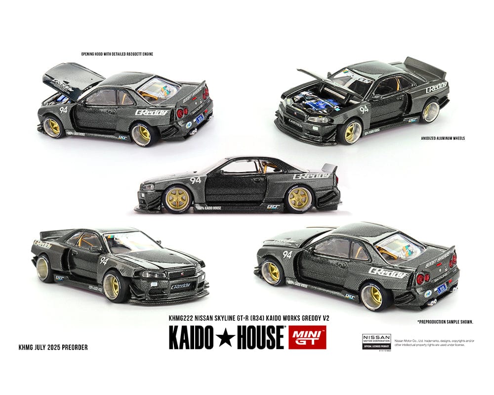 pre-order) Nissan Skyline GT-R (R34) Kaido Works GReddy V2 – Black