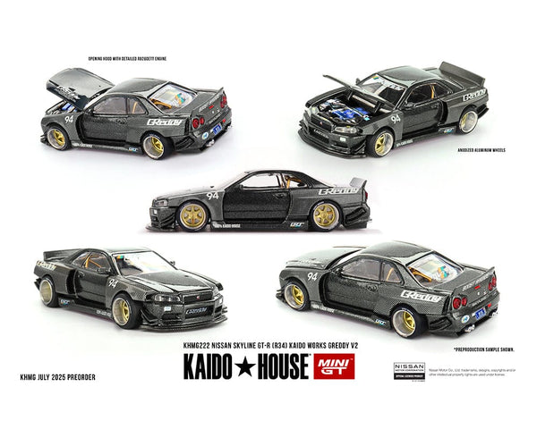 pre-order) Nissan Skyline GT-R (R34) Kaido Works GReddy V2 – Black