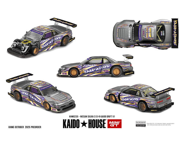 pre-order) Nissan Silvia S13-R Kaido Drift V1 Greddy Gunmetal Gray