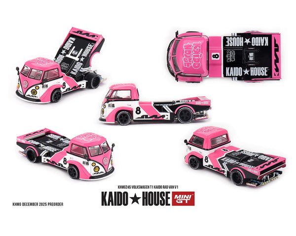 Volkswagen T1 KAIDO RADVAN V1 Pink Kaido House Mini GT 1/64