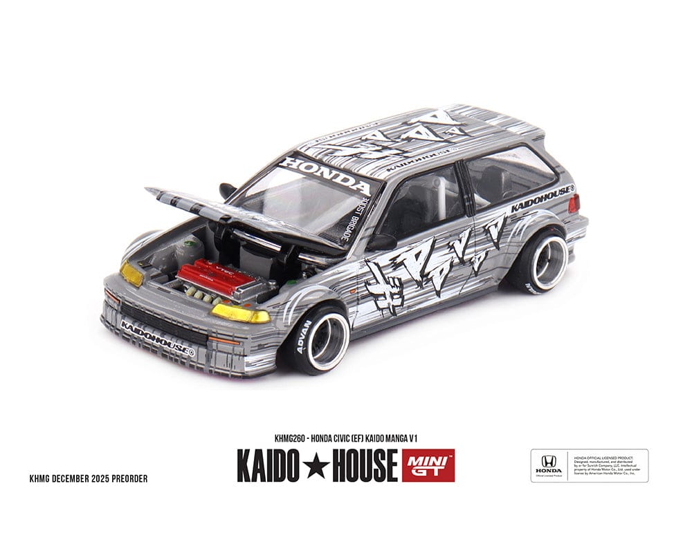 Honda Civic EF Kaido house Works V2 M Red KHMG156 1/64 scale