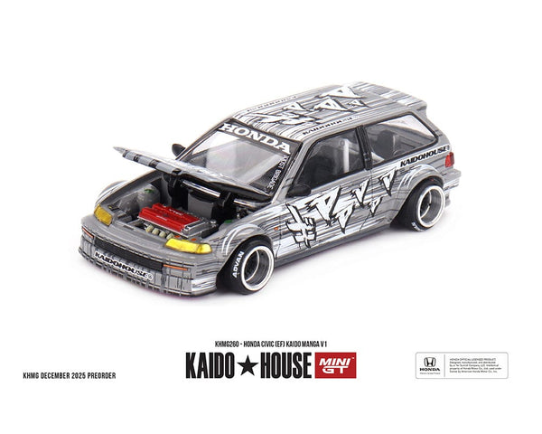 Honda Civic EF Kaido Manga V1 Silver Mini GT Kaido House