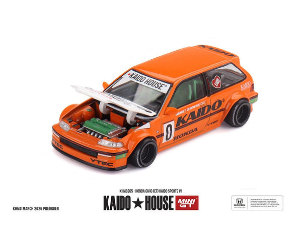 Honda Civic EF Kaido house Works V2 M Red KHMG156 1/64 scale