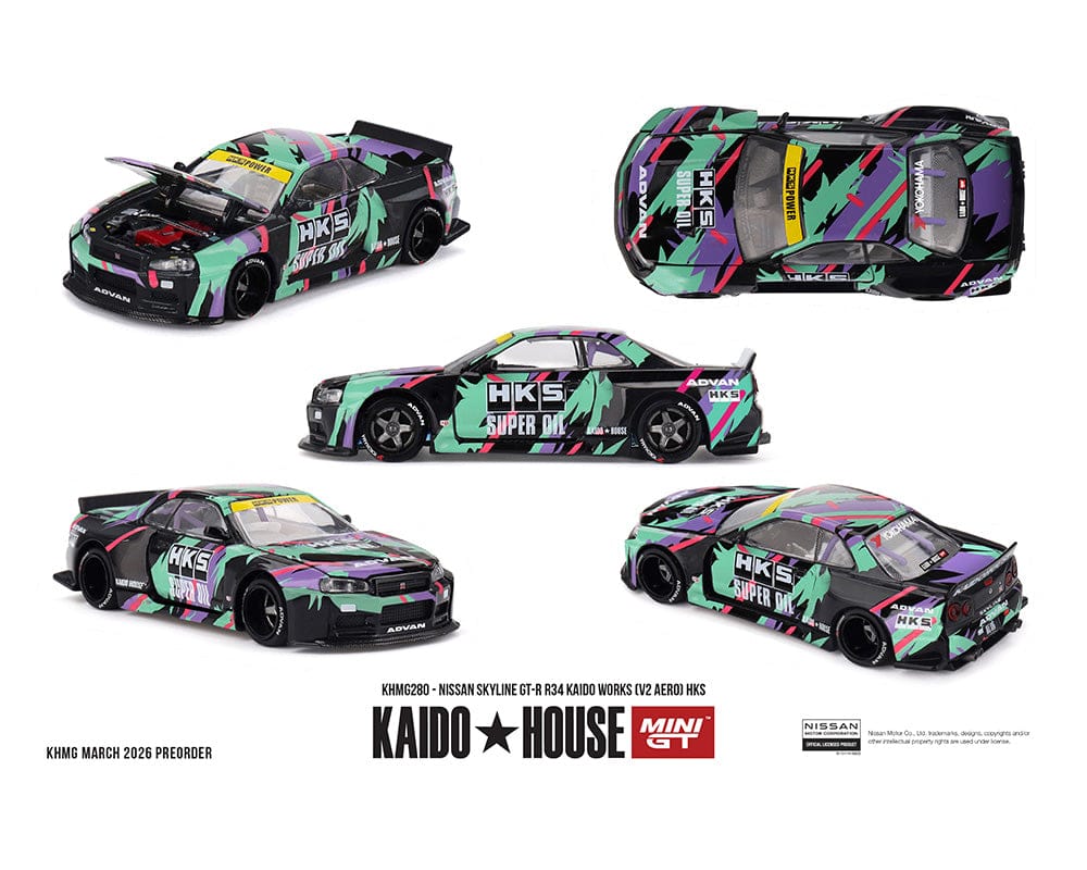 pre-order) Nissan Skyline GT-R R34 Kaido Works V2 Aero HKS Limited