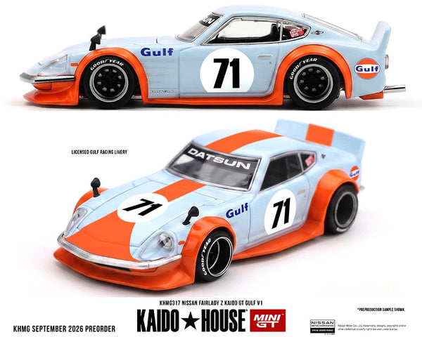 Nissan Fairlady Z Kaido GT Gulf V1 Blue Kaido House 1/64 | Hanz Driven KHMG317