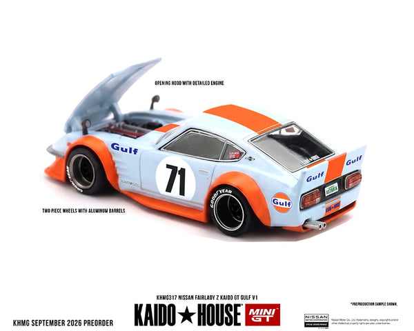 Nissan Fairlady Z Kaido GT Gulf V1 Blue Kaido House 1/64 | Hanz Driven KHMG317