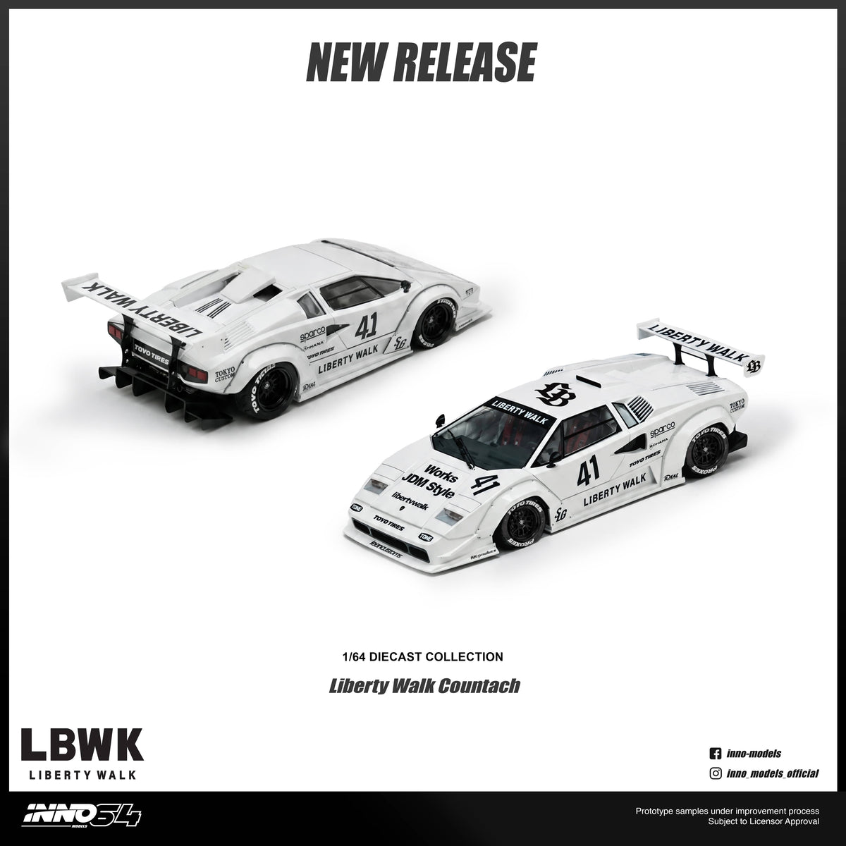 Lamborghini Countach Inno64 1/64 scale