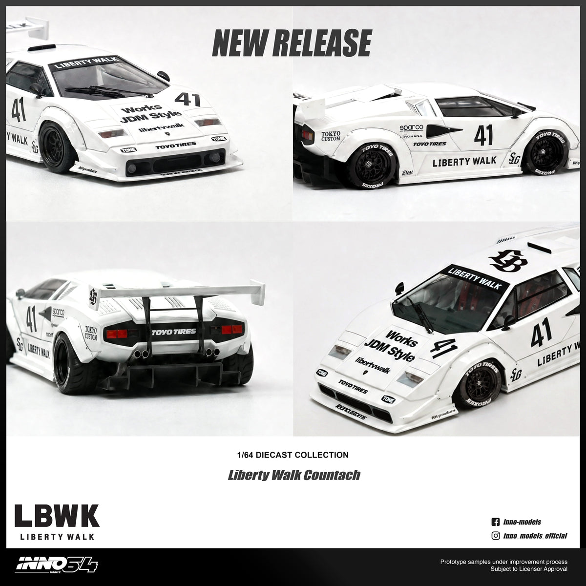 Lamborghini Countach Inno64 1/64 scale
