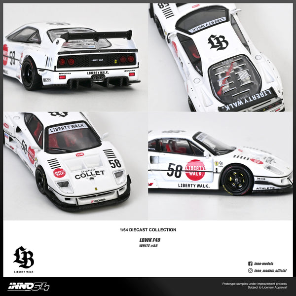 (PRE-ORDER) Ferrari F40 LBWK Collet Inno64 1/64 scale