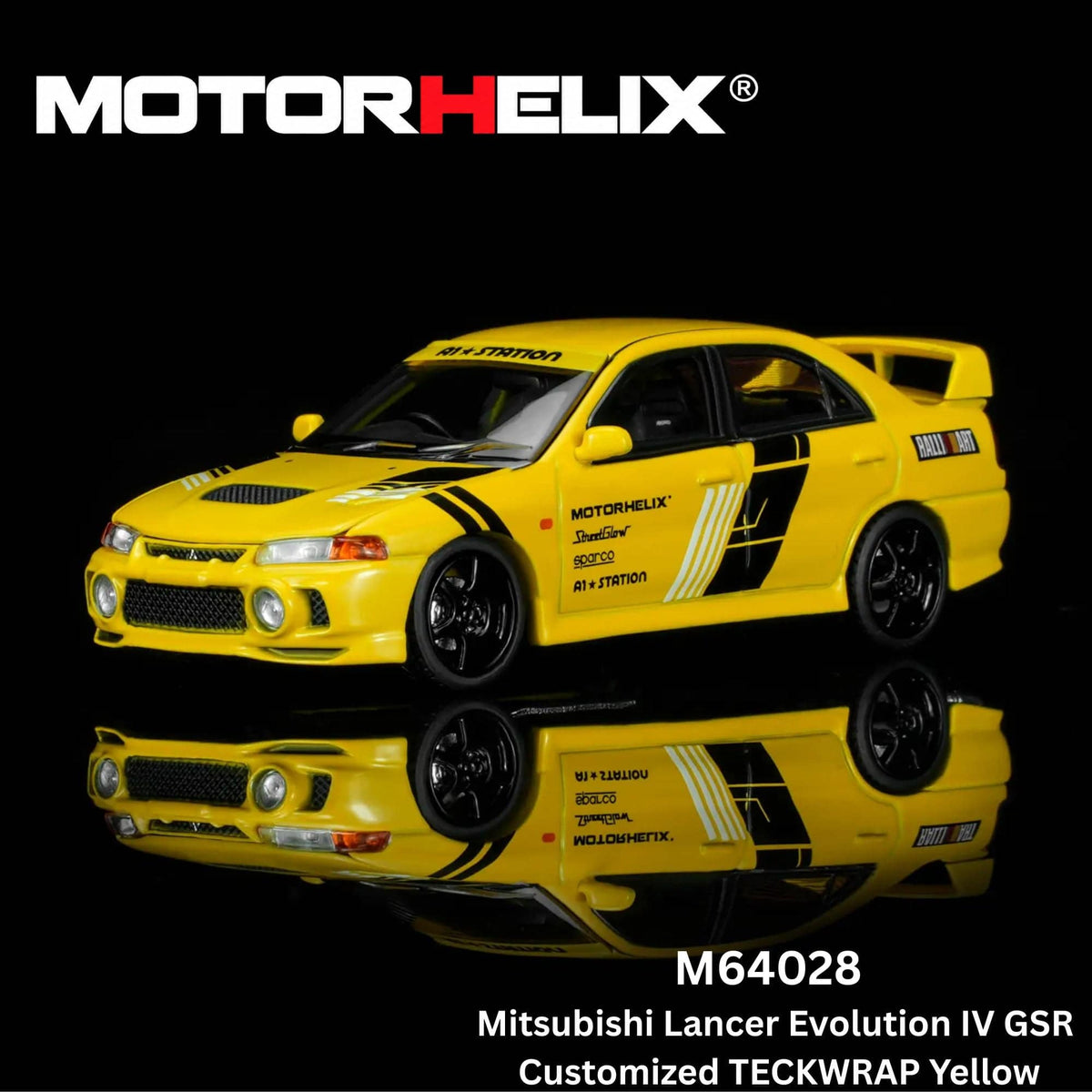 Mitsubishi Evo IV TECKWRAP Yellow M64028 | Hanz Driven M64028