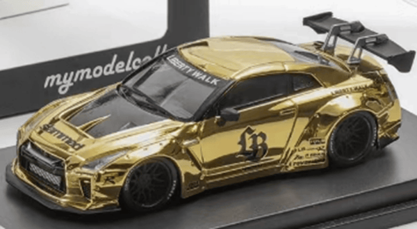 Nissan GTR R35 LB Works Chrome Gold My Model Collect 1/64 – Hanz