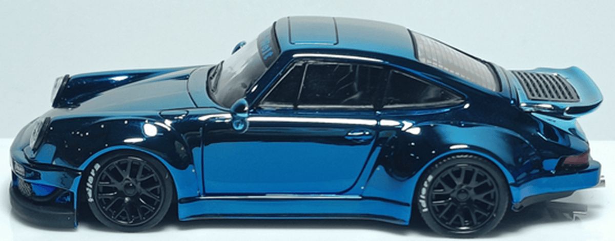 Porsche 911 RWB 930 Chrome Blue My Model Collect 1/64 MC640007D