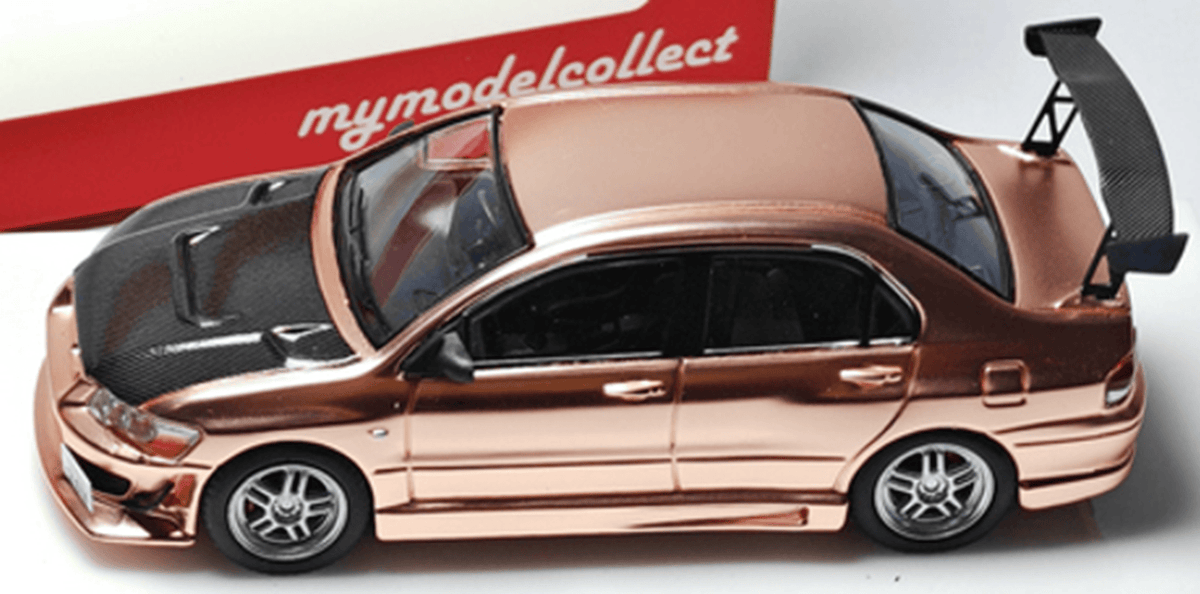 Mitsubishi Lancer Evolution VII Chrome Copper Carbon Hood My Model
