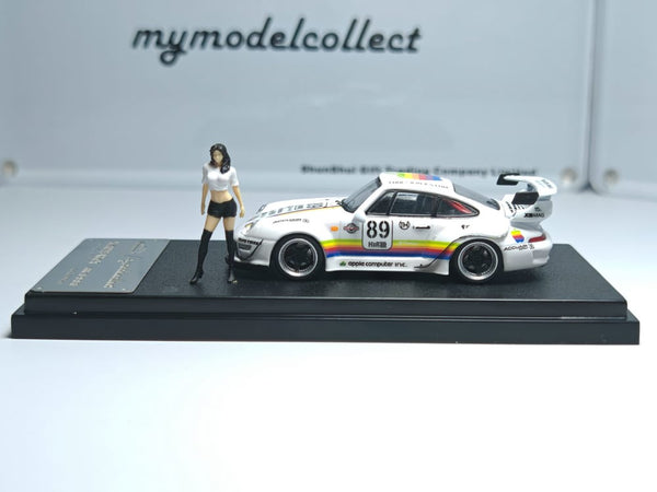 Porsche 911 RWB 993 Apple #89 High Wing with Figure My Model Collect 1 MC640023B