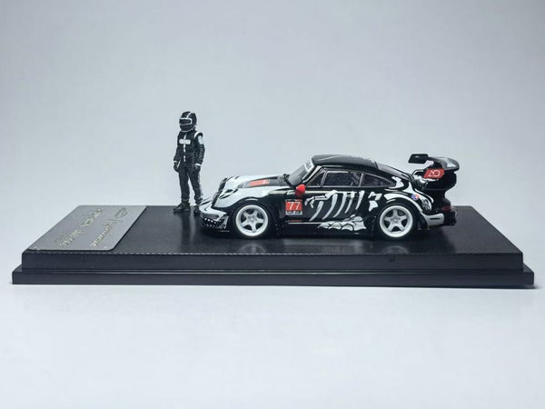 Porsche 911 RWB 964 Rexy High Wing with Figure My Model Collect 1/64 MC640024B