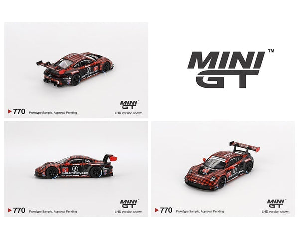 Porsche 911 GT3 R Pro Pfaff Motorsports IMSA 2023 Sebring 12 hrs winner Mini GT 1/64 MGT00770-MJ
