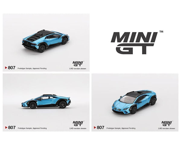 Lamborghini Huracán Sterrato Blu Aegir Mini GT 1/64 scale
