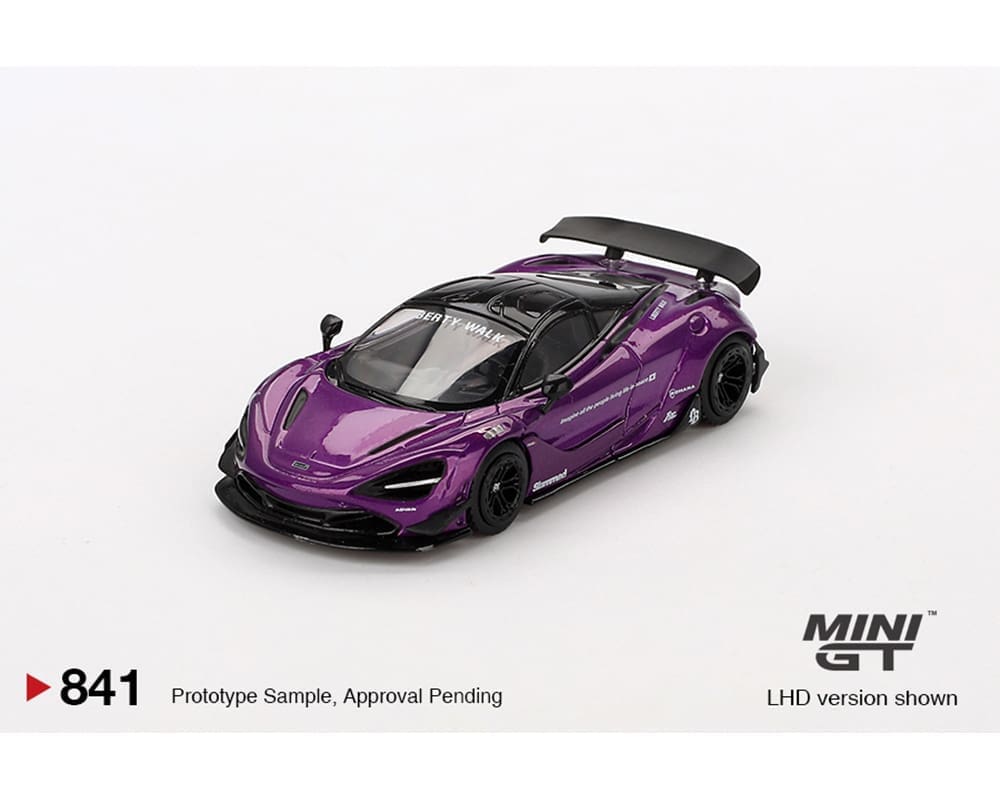McLaren 720S LB-Works Purple Mini GT 1:64 scale MGT00841-BL