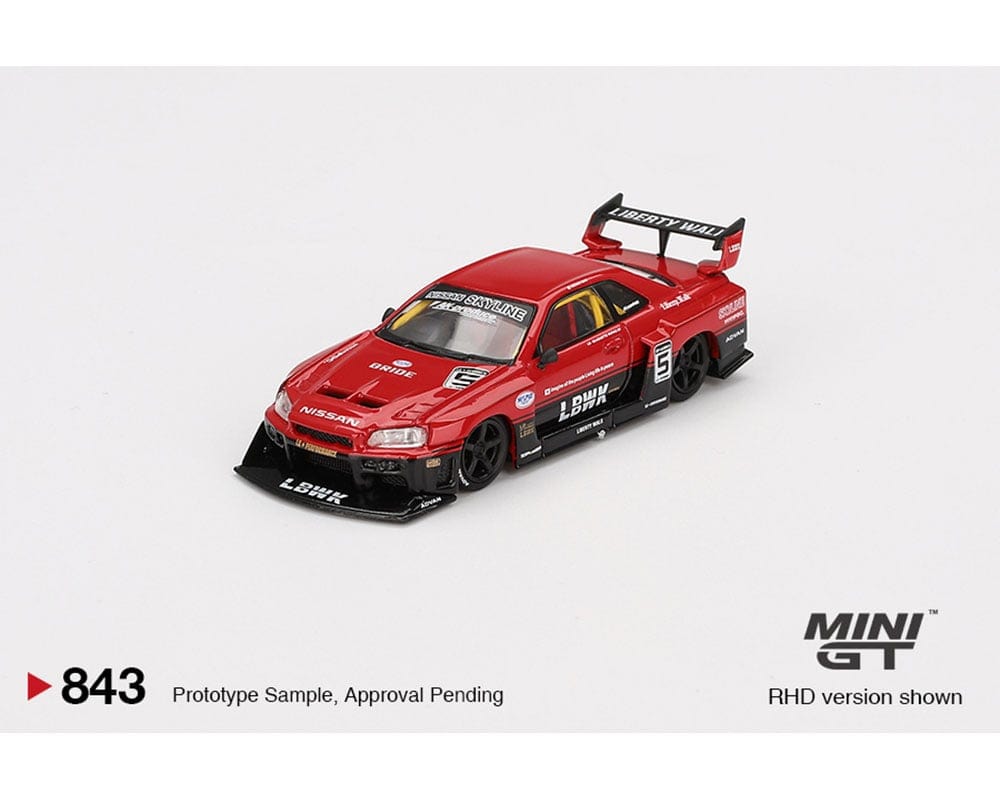 ミニカー MINI GT NISSAN LB-R34 BRAZIL CONVENTION Salao Brazil Exclusive Mini GT 1:64 Nissan LB-ER34 Super