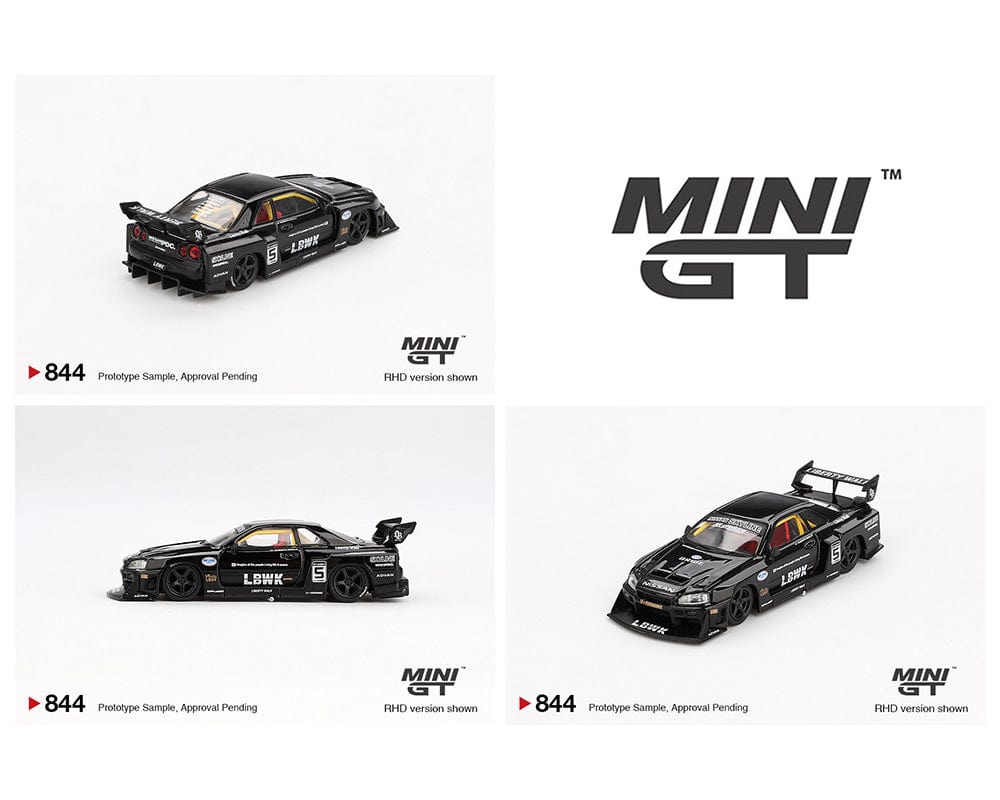 Nissan LB-ER 34Super Silhouette Skyline Black Mini GT 1/64 scale MGT00844-BL