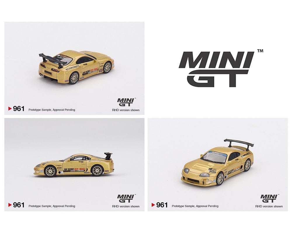 Toyota Supra A80 Top Secret GT-300 Top Secret Gold Mini GT 1/64
