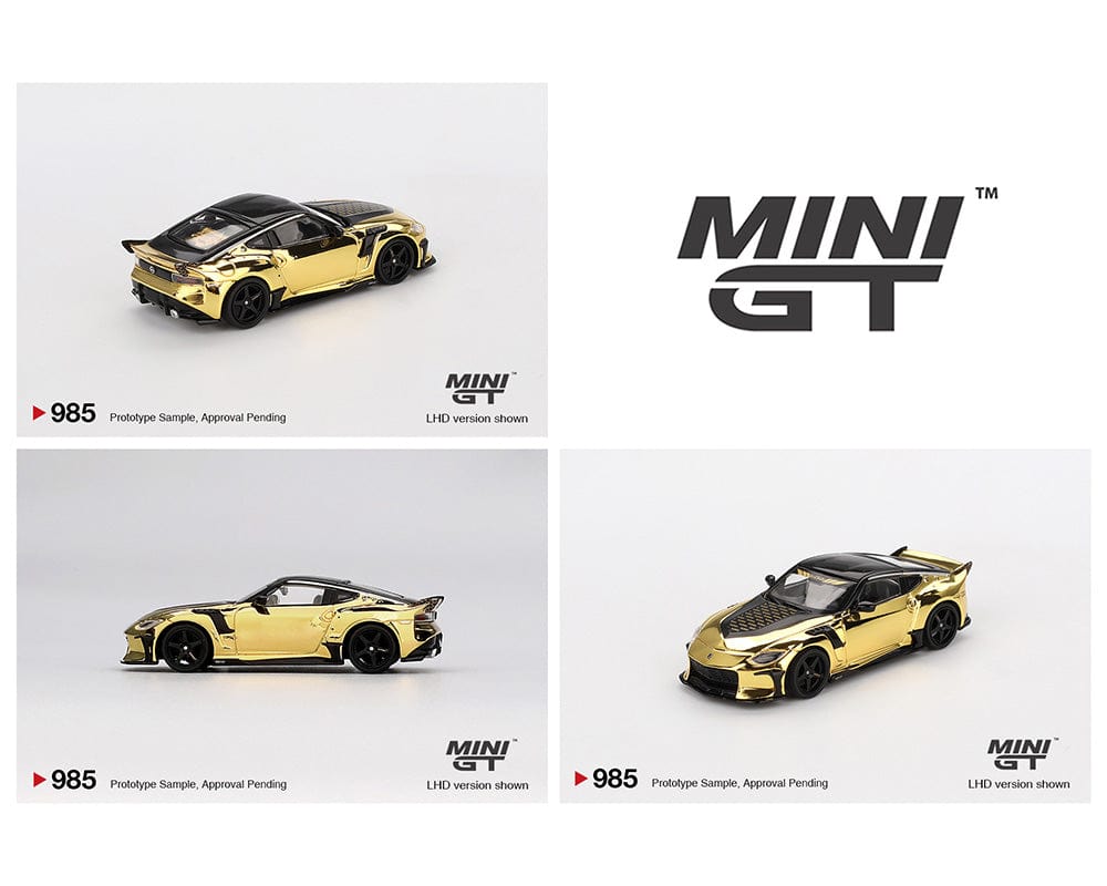 Nissan Z VeilSide FFZ400 – Gold Chrome Mini GT Diecast 1/64 – Hanz