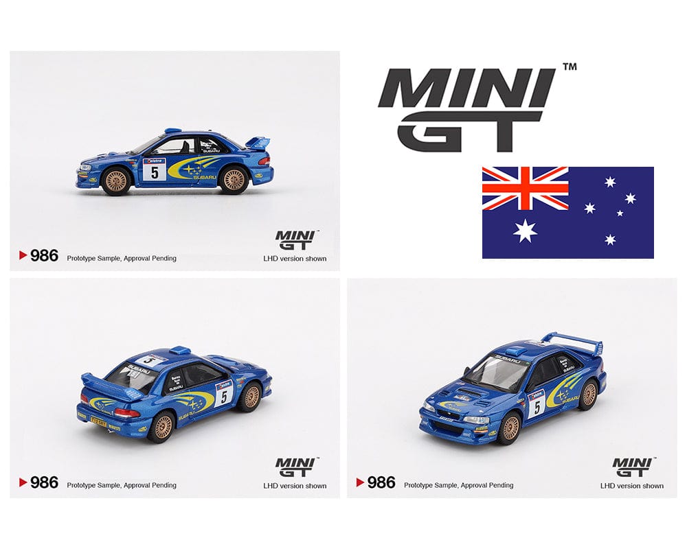 Subaru Impreza WRC99 – #5, Richard Burns / Robert Reid – Winner, 1999 Rally Australia – Australia Exclusive Mini GT 1:64 MGT00986-L