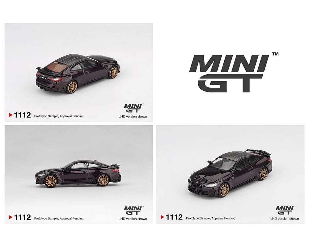 BMW M4 M Performance G82 Daytona Violet Mini GT 1/64 scale MGT01112-BL
