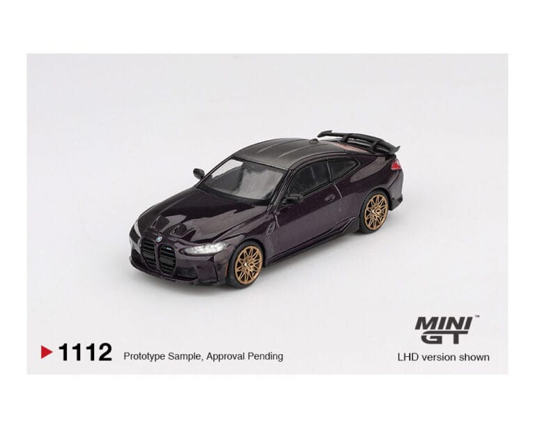 BMW M4 M Performance G82 Daytona Violet Mini GT 1/64 scale MGT01112-BL