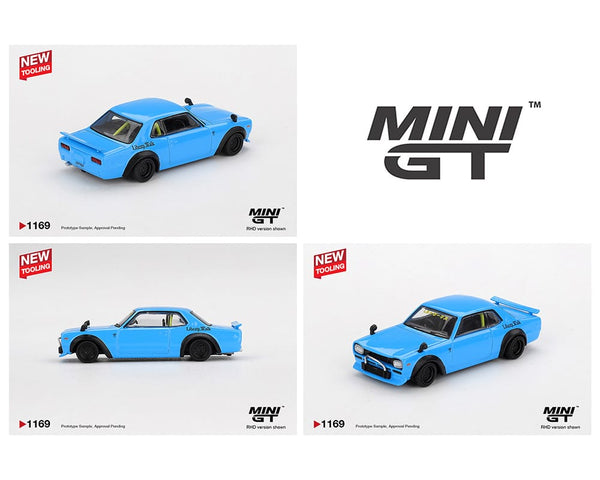 Nissan LB Works HAKOSUKA Baby Blue Mini GT 1:64