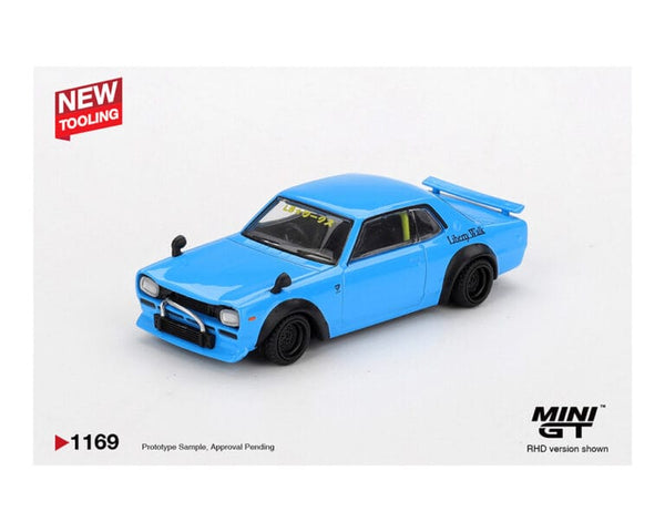 Nissan LB Works HAKOSUKA Baby Blue Mini GT 1:64