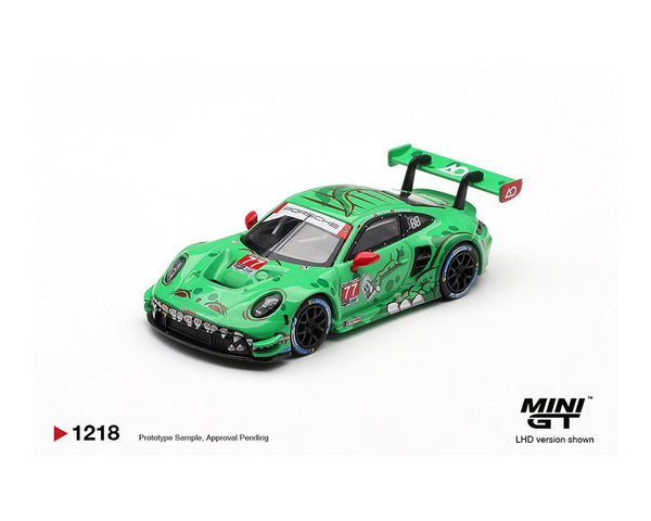 Mini GT 1:64 Porsche 911 GT3 R 992 #77 AO Racing 2025 IMSA Sebring 12 Hrs Class Winner 1/64 scale