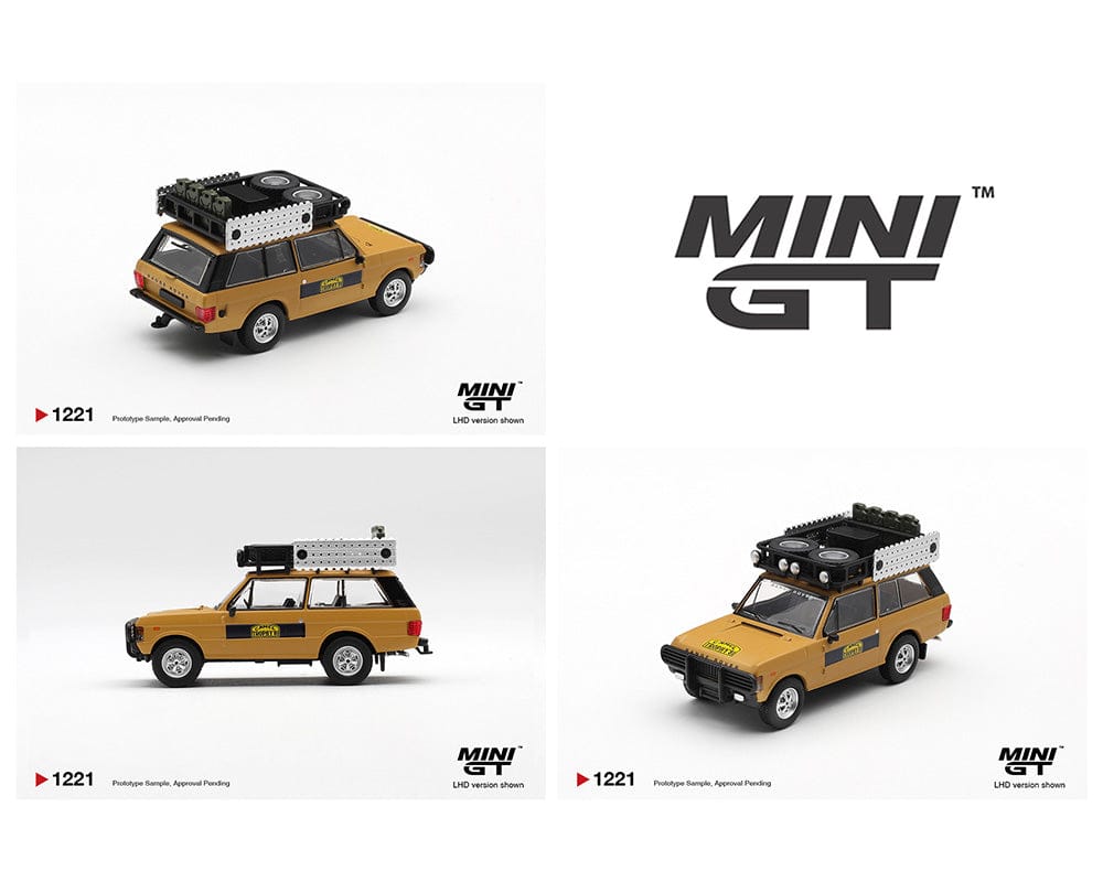 (PRE-ORDER) Range Rover 1981 Camel Trophy Sumatra K. Stoppa & A. Valldorf Mini GT 1/64 scale