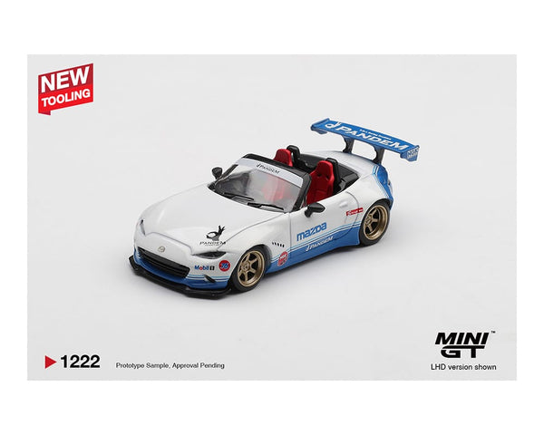 Mazda Miata MX5 (ND) Pandem IMSA White Mini GT 1/64 MGT01222-BL