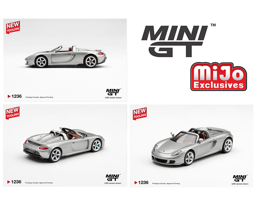 Porsche Carrera GT Silver Mini GT 1/64 MGT01236-BL