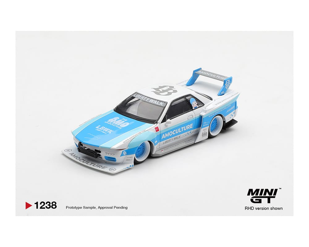 Nissan Skyline GTR (R32) LBWK Kaido Works AMOCULTURE Mini GT 1/64 MGT01238-BL